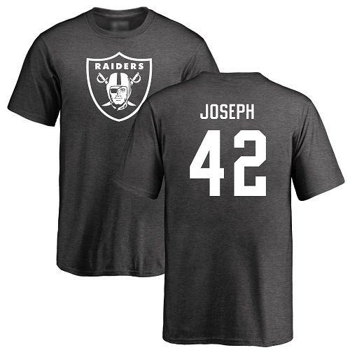 Men Oakland Raiders Ash Karl Joseph One Color NFL Football #42 T Shirt->oakland raiders->NFL Jersey